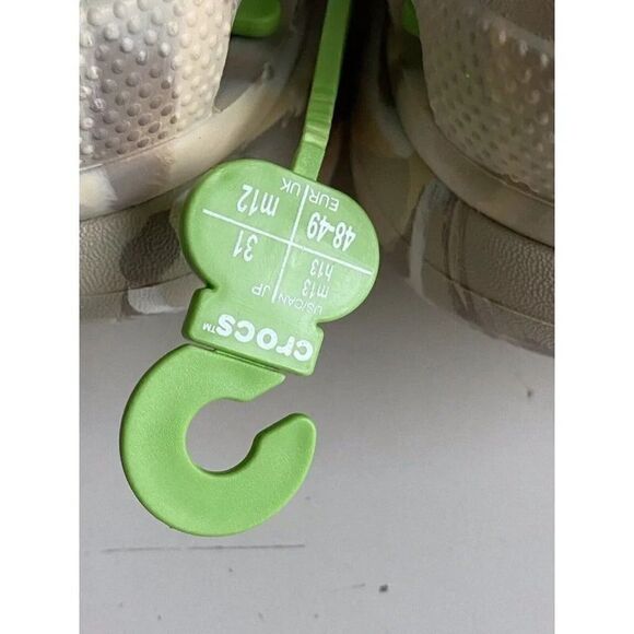 CROCS Classic CRUSH MARBLED Platform CLOG 208265-2Y3 Bone Men’s Sz 13 NEW - Picture 3 of 11